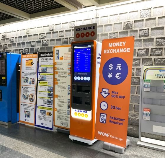 WOWPASS machine in a Seoul subway station for this WOWPASS review