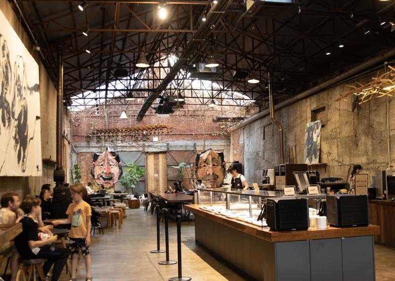 Converted warehouse cafe in Seongsu-dong, Seoul